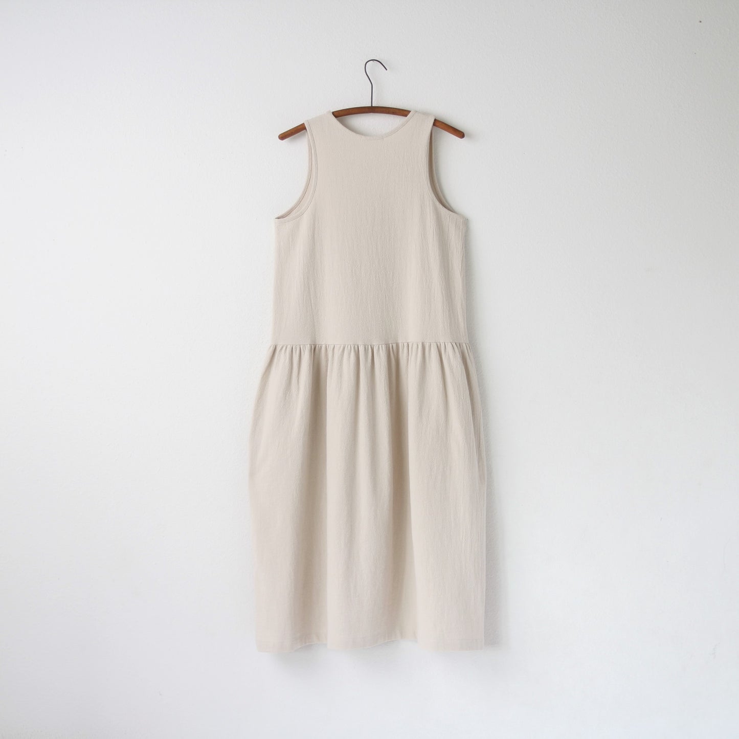Black Crane Tank Dress - Ivory
