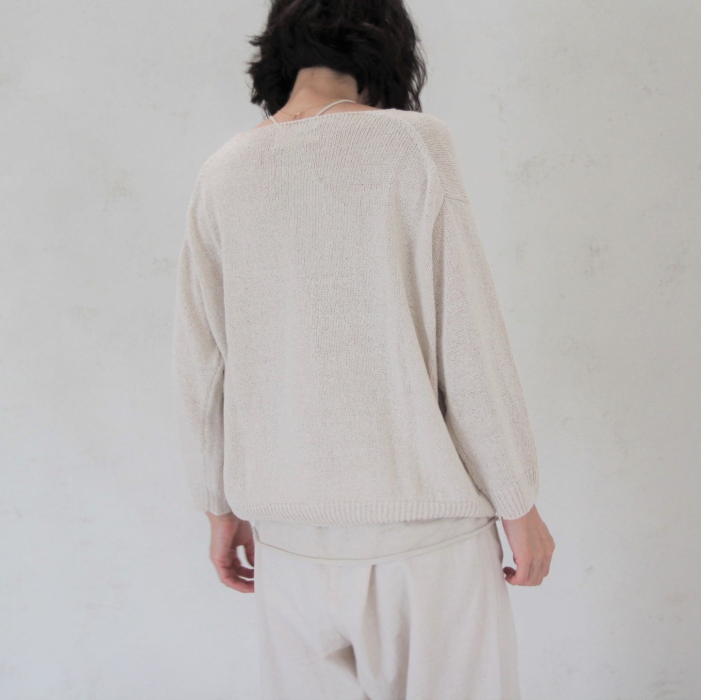 Evam Eva Dry Silk Pull Over - Ivory