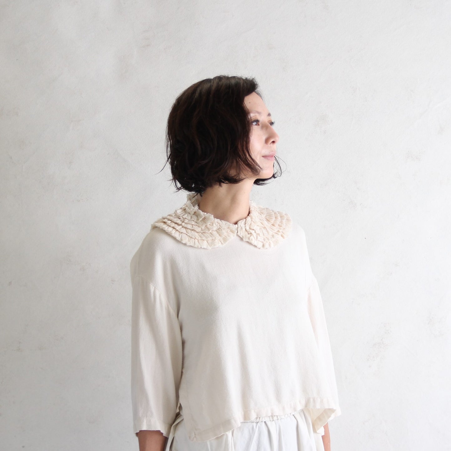 R&D.M.Co- Cotton Frill Collar - Ivory