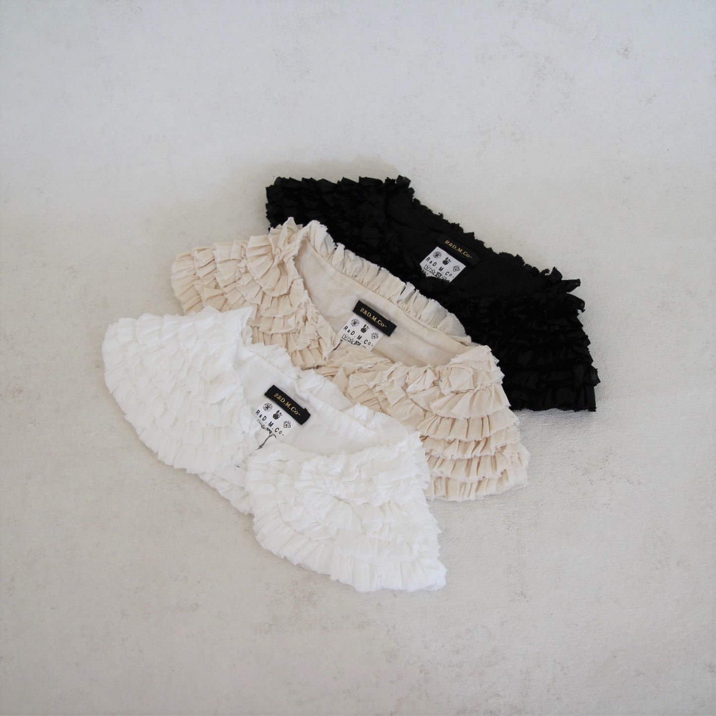 R&D.M.Co- Cotton Frill Collar - White