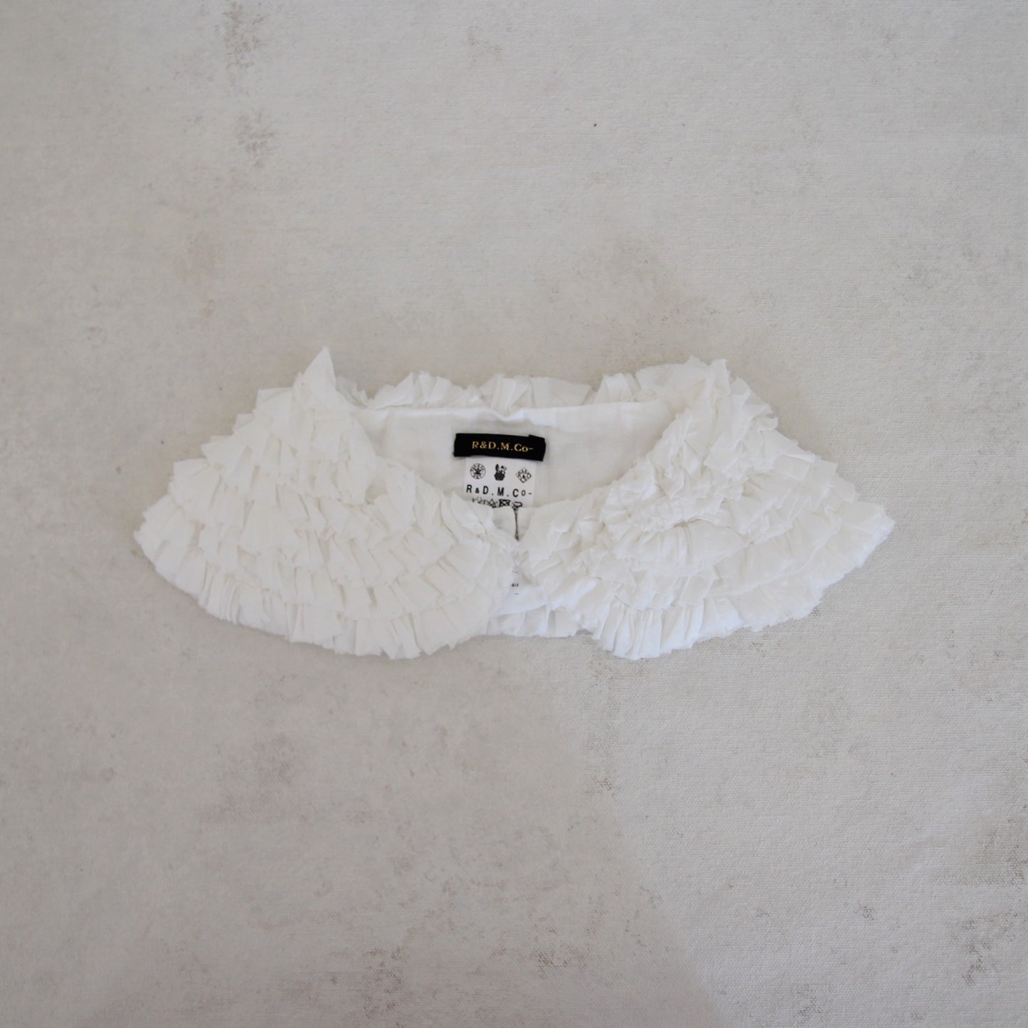 R&D.M.Co- Cotton Frill Collar - White