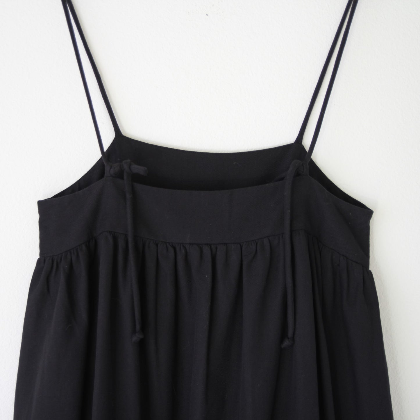 Black Crane Suspender Dress - Black