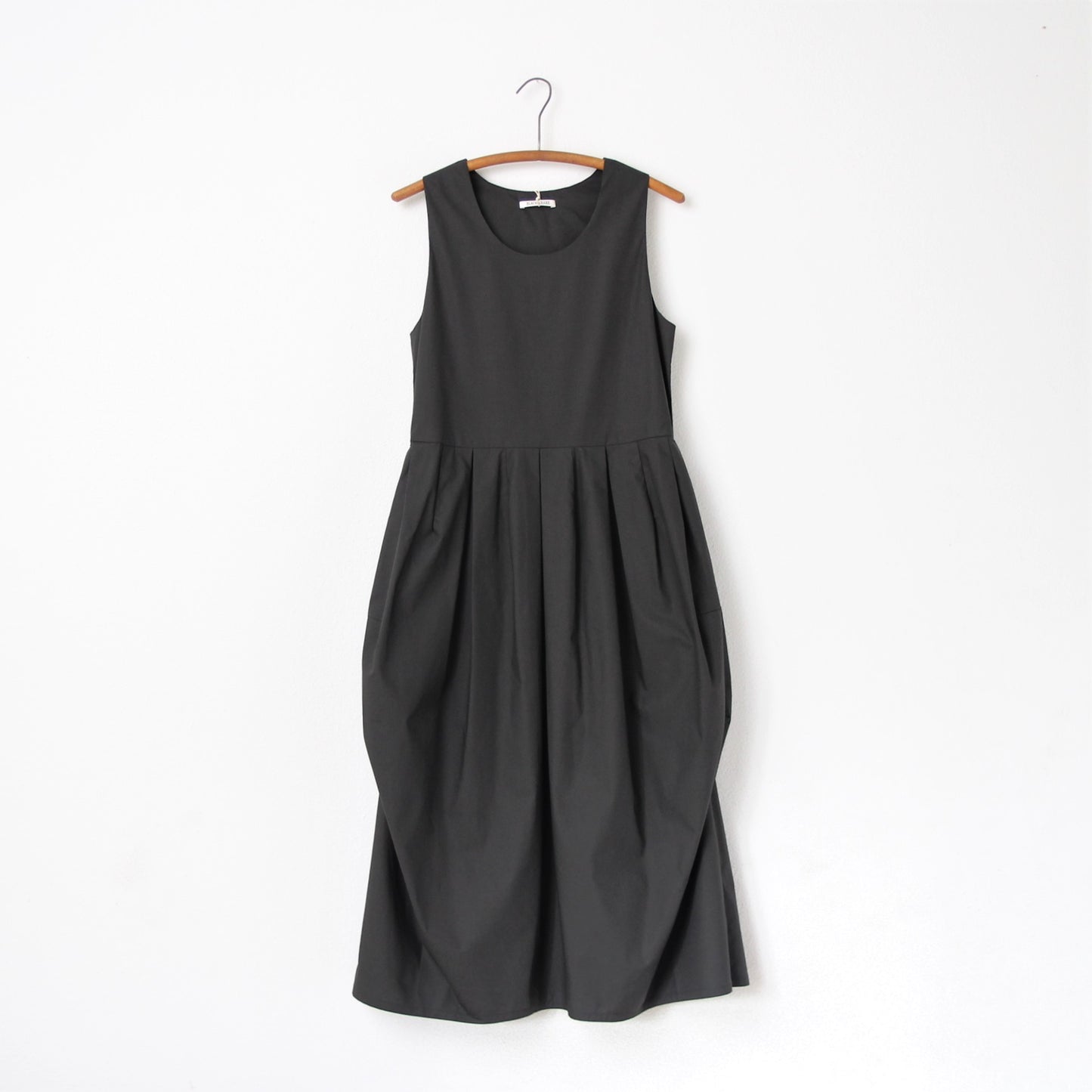 Black Crane Tulip Dress - Shadow