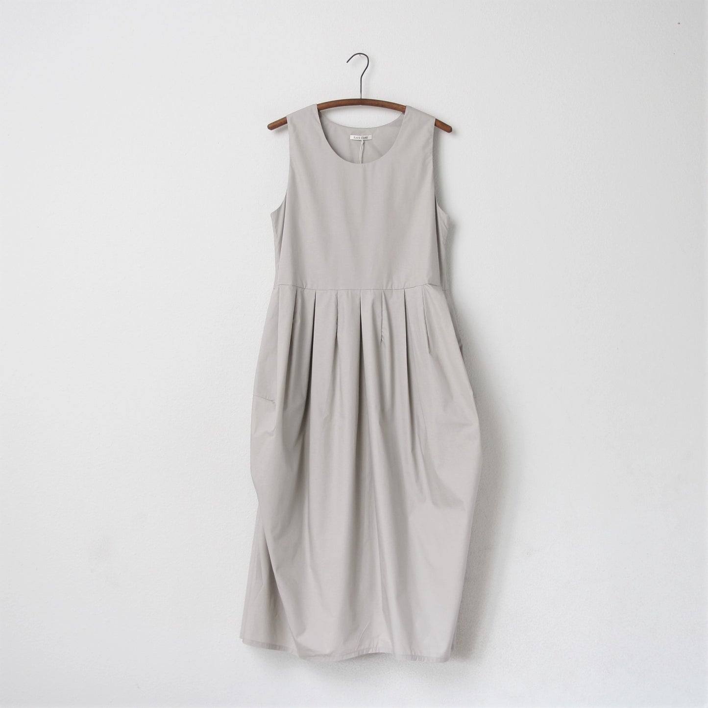 Black Crane Tulip Dress - Stone