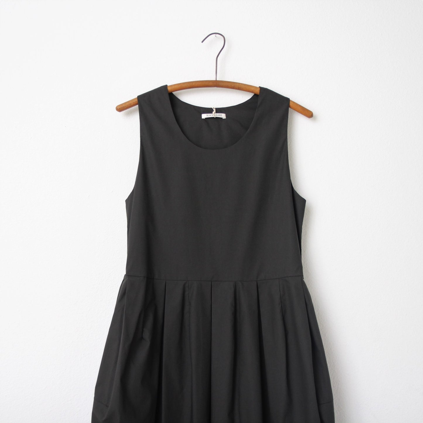 Black Crane Tulip Dress - Shadow