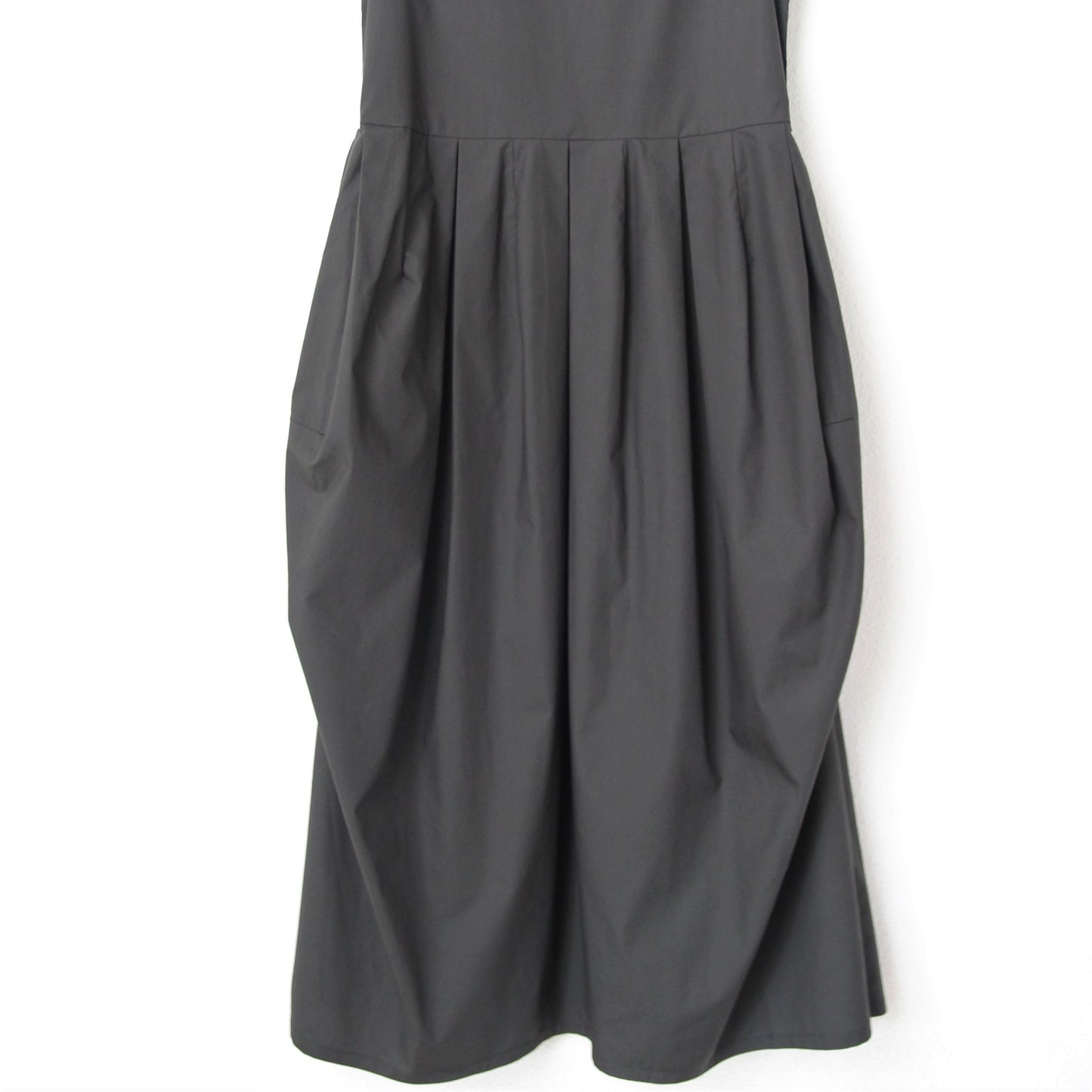 Black Crane Tulip Dress - Shadow