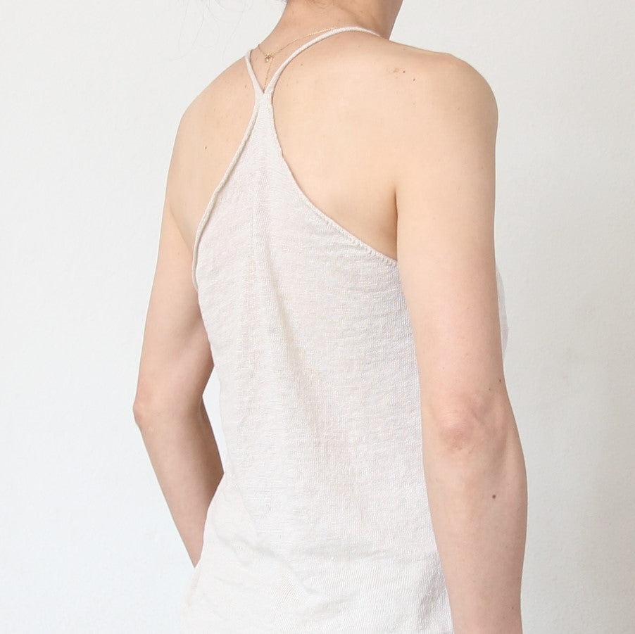 Evam Eva Washable Linen Camisole - Ivory