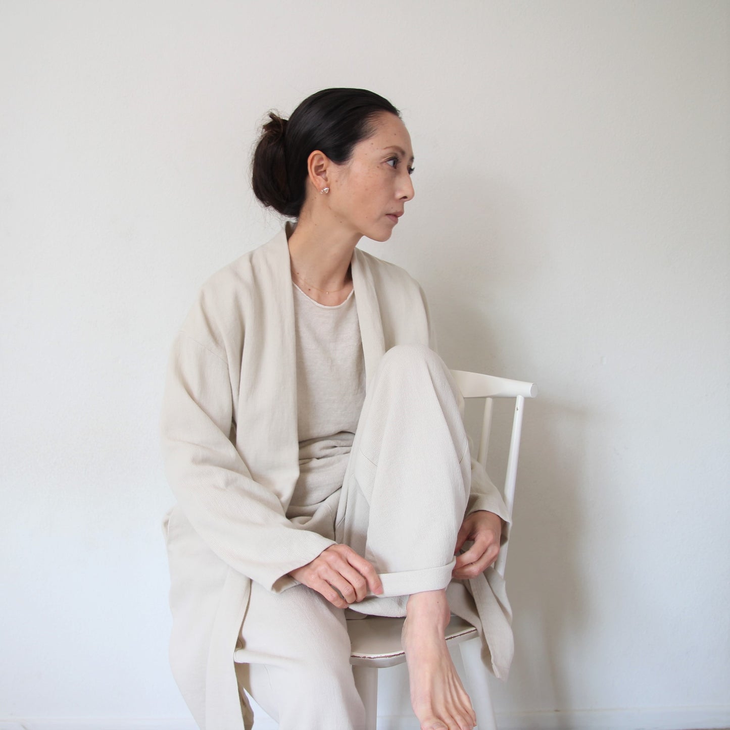 Evam Eva Washable Linen Pullover - Ivory