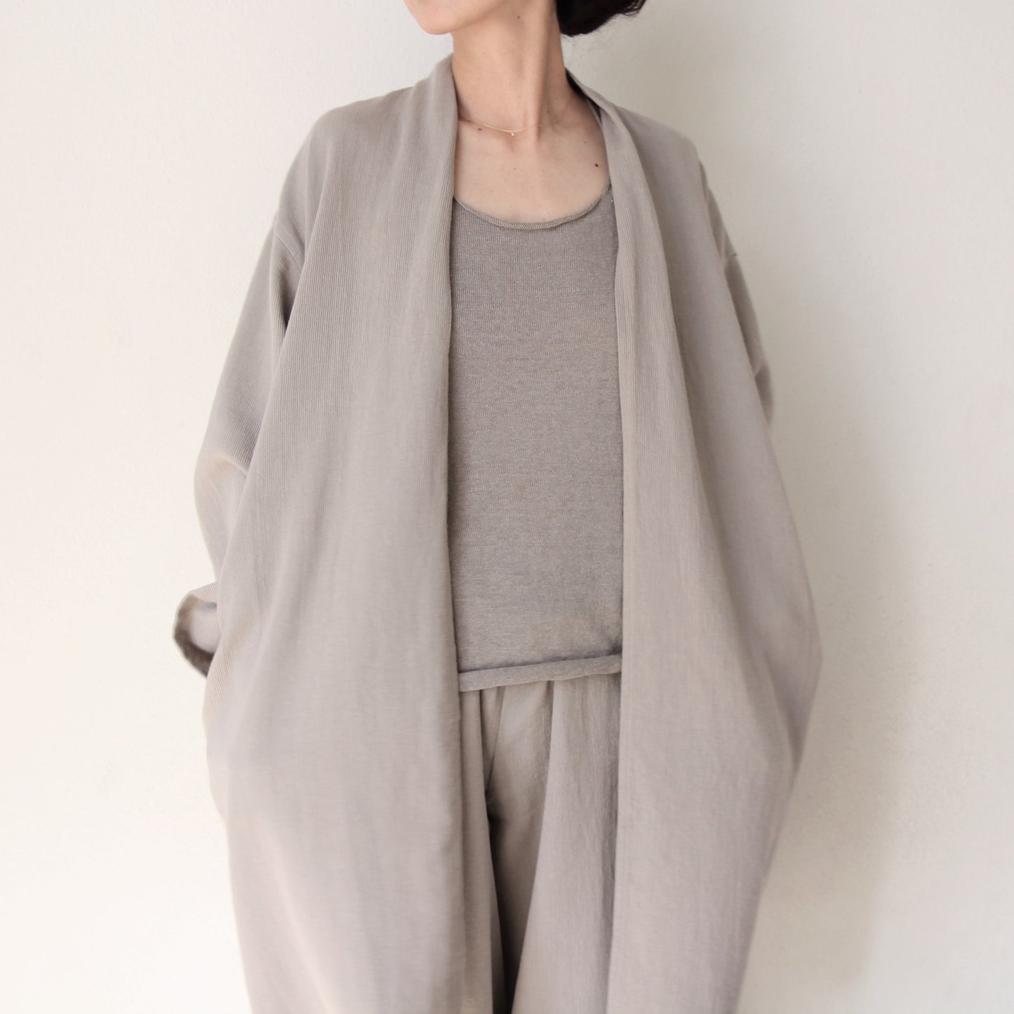 Evam Eva Washable Linen Camisole - Grege