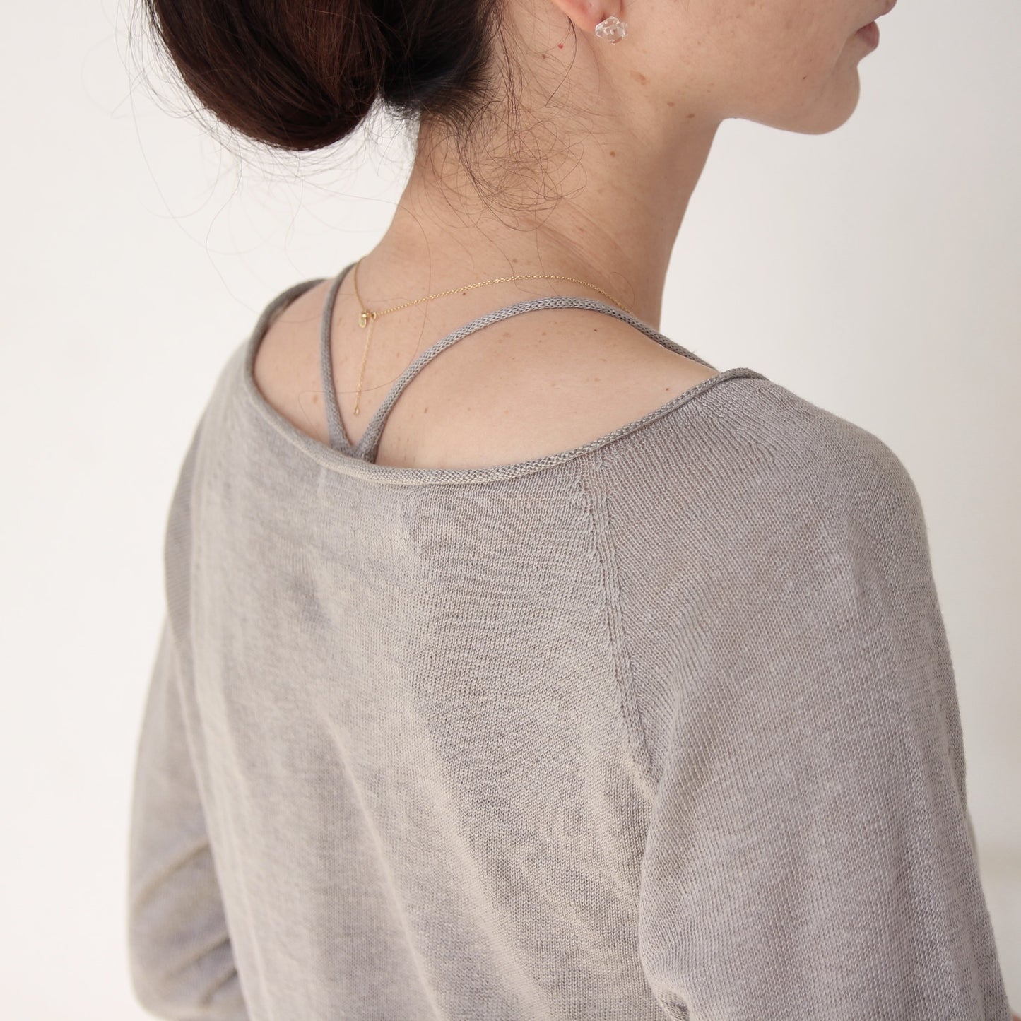 Evam Eva Washable Linen Pullover - Grege
