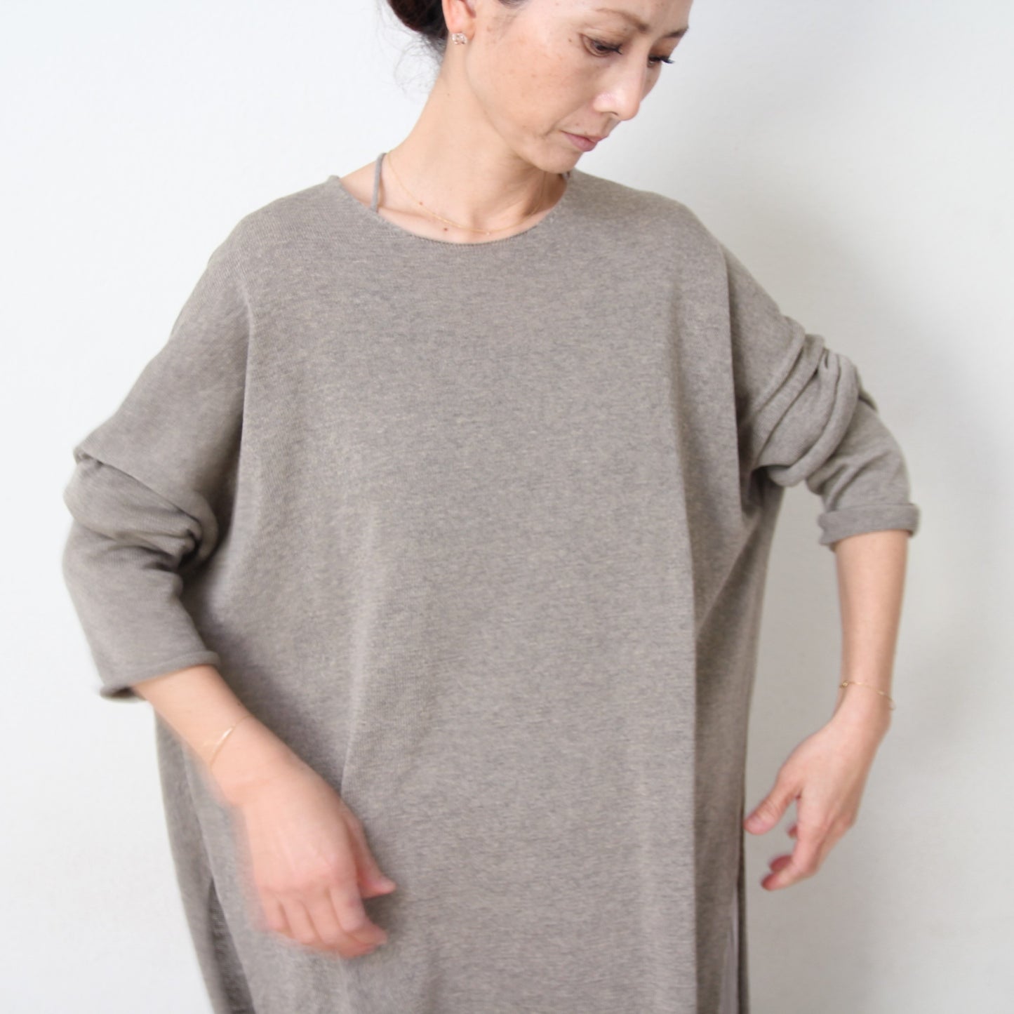 Evam Eva Dry Cotton Tunic - Mocha