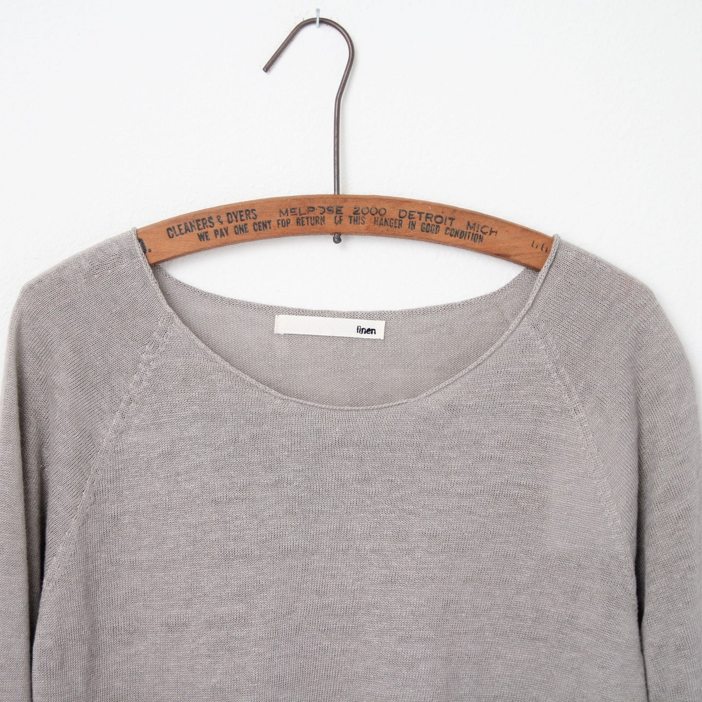 Evam Eva Washable Linen Pullover - Grege