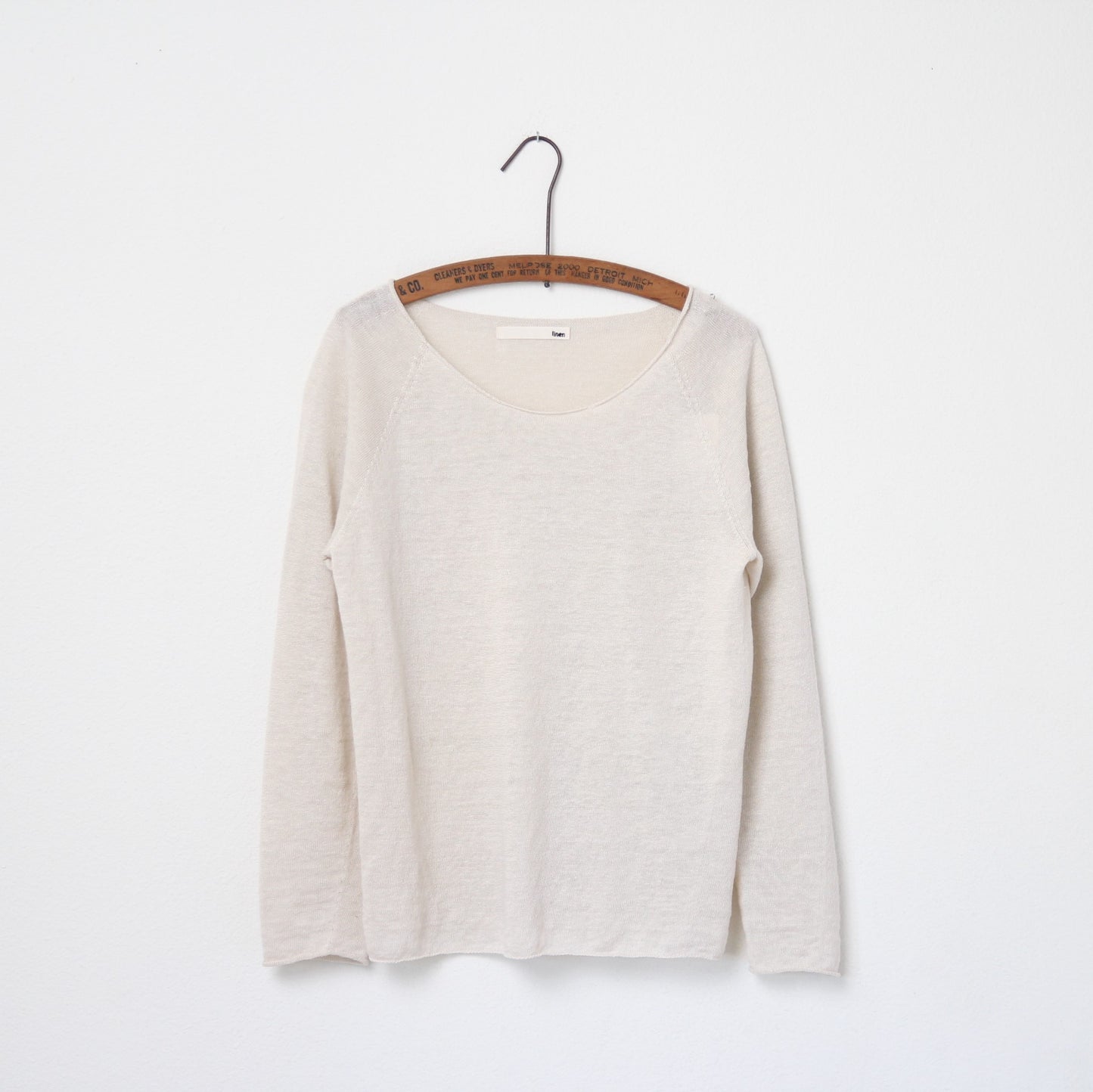 Evam Eva Washable Linen Pullover - Ivory