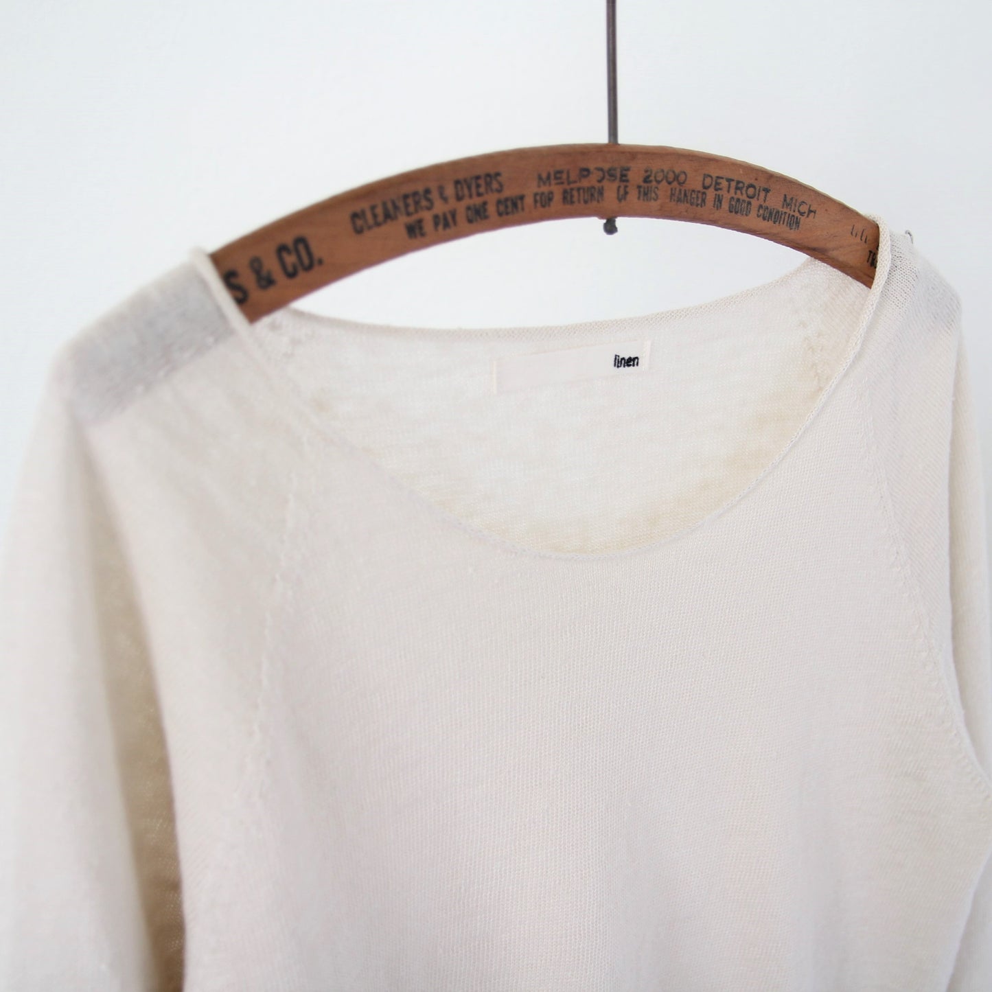 Evam Eva Washable Linen Pullover - Ivory