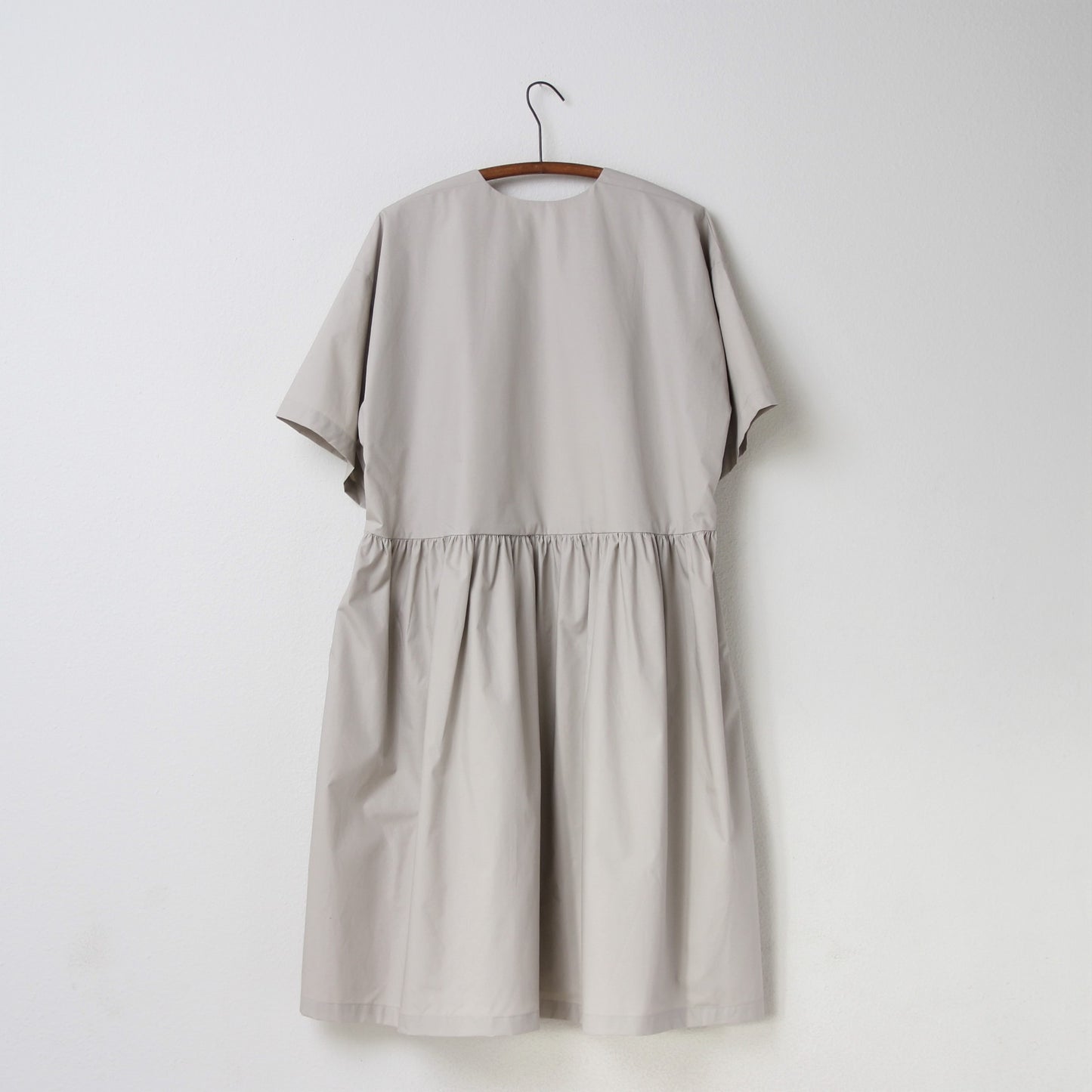 Black Crane V Neck Dress - Stone