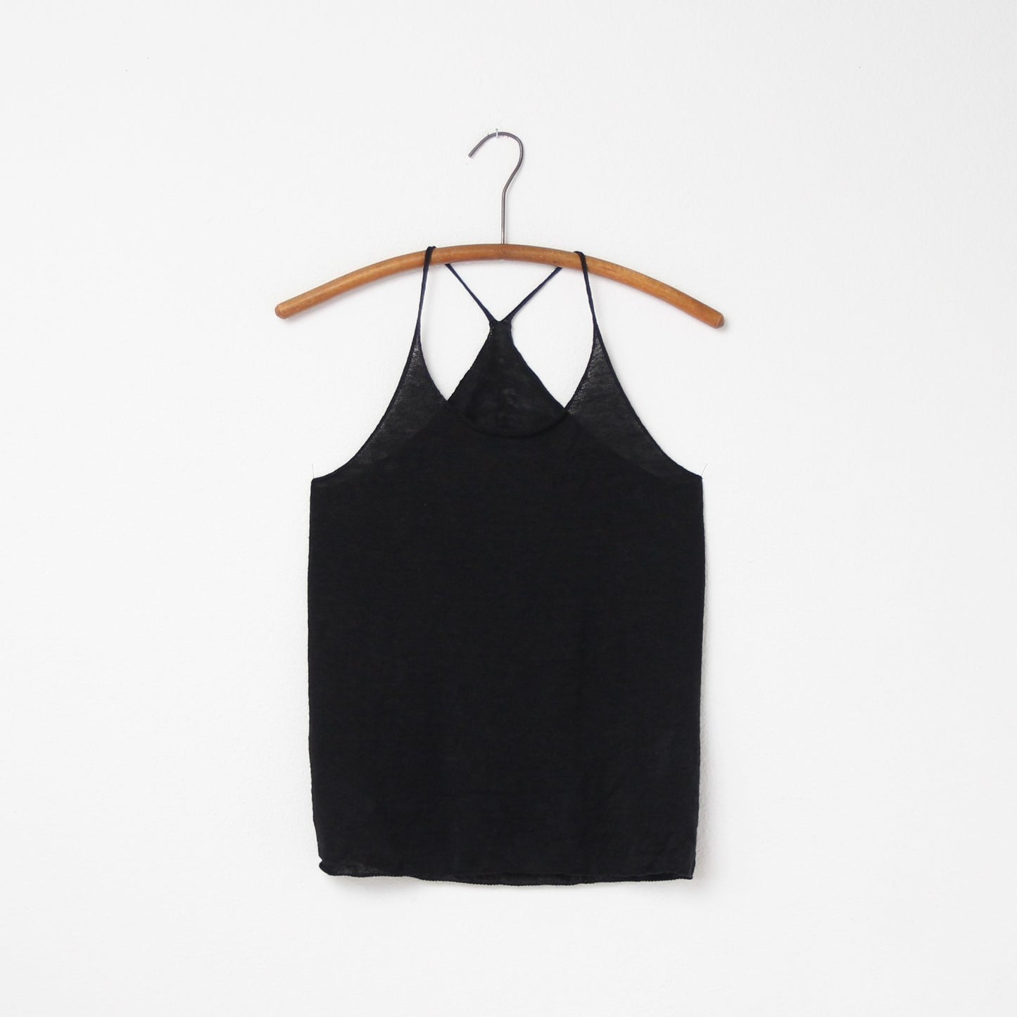 Evam Eva Washable Linen Camisole - Black