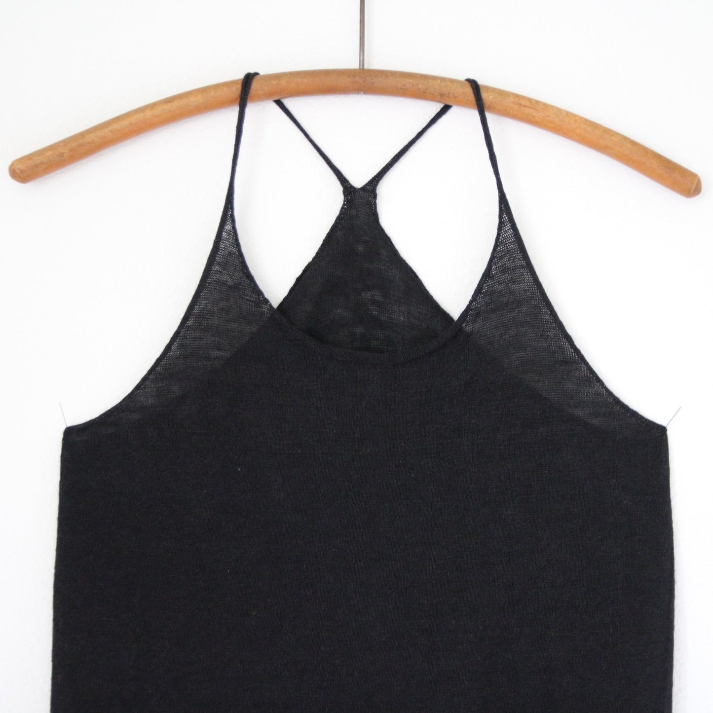 Evam Eva Washable Linen Camisole - Black